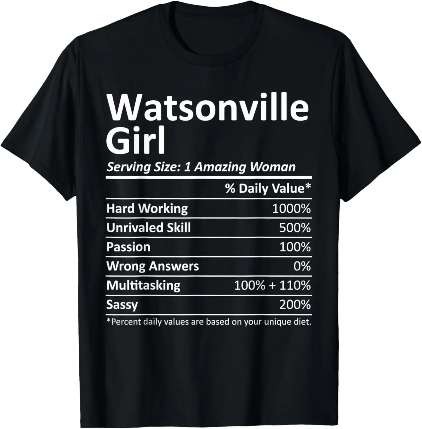 WATSONVILLE GIRL CA CALIFORNIA Funny City Home Roots Gift T-Shirt