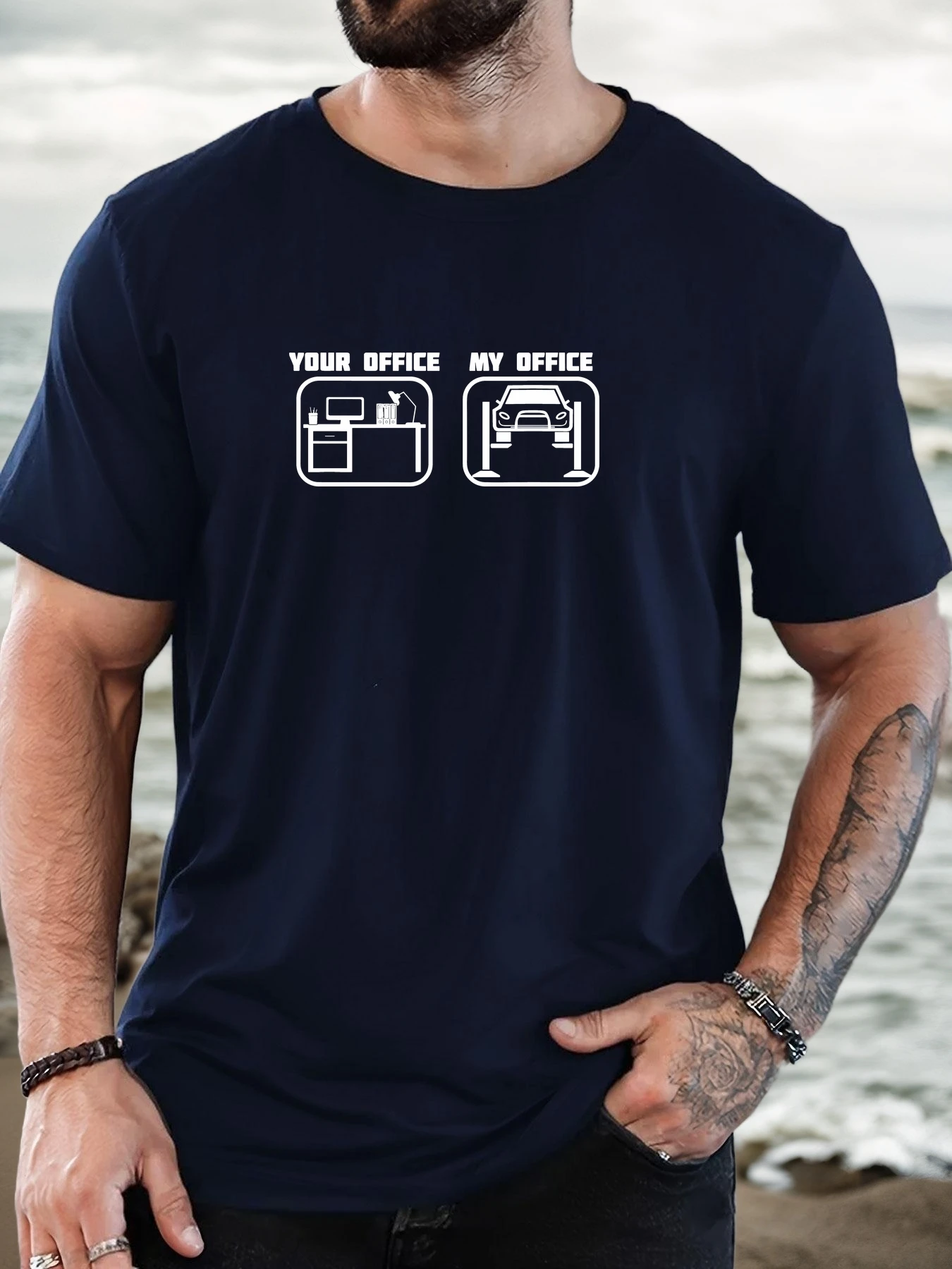 Camiseta de los hombres 100% algodón verano Casual suave creativo letra impresión cuello redondo transpirable manga corta camisetas 2025 nuevas camisetas