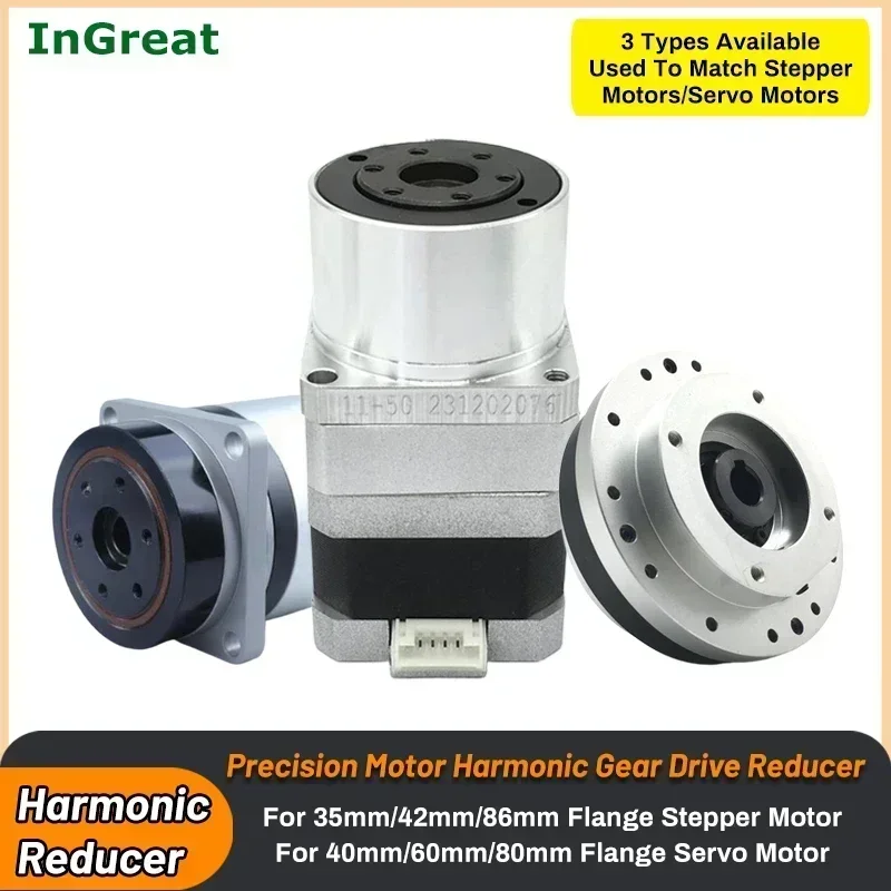 Mini Harmonic Drive Reducer Harmonic Gearbox Precision for 50W-1KW Servo Nema17 Nema34 Motor Robot Joints Milling Lathe Machines