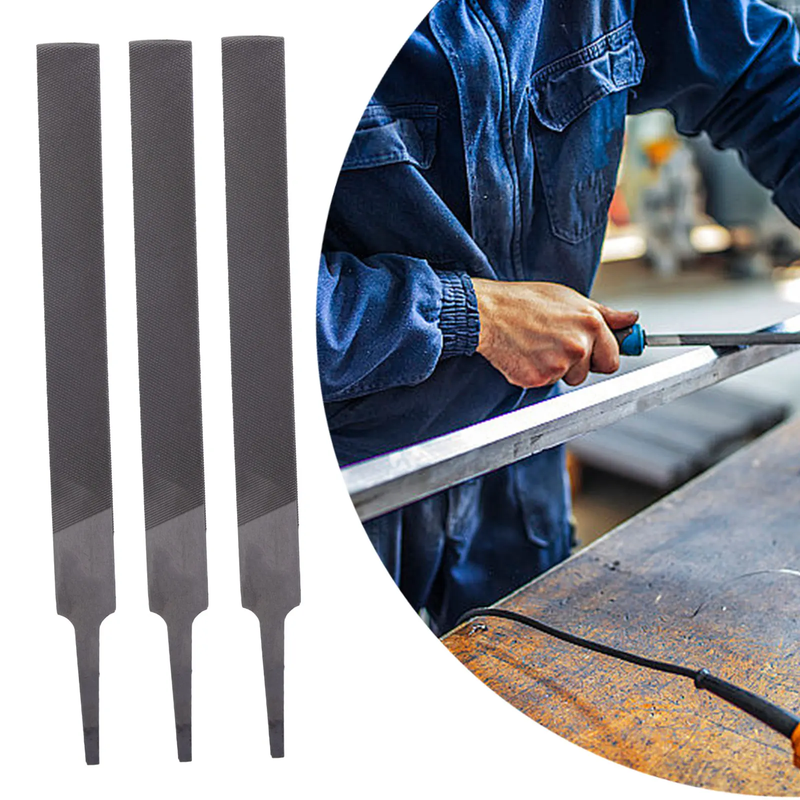 Grinding Tool Files For Metalworking Without Handle 150mm 3pcs Alloy Steel Diamond File Flat Files High Quality