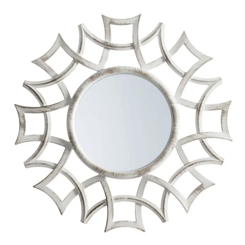 Wall Mirrors Mirror Wall Decorated Cream Measure: 39,4X2X39,4 cm 930019