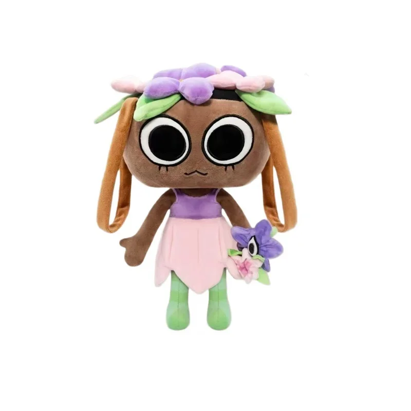 35cm Bassie Scraps Dandy's World Plush Toy Cute Flower Head Wearing Stuffed Doll Game Character Plushie Gift