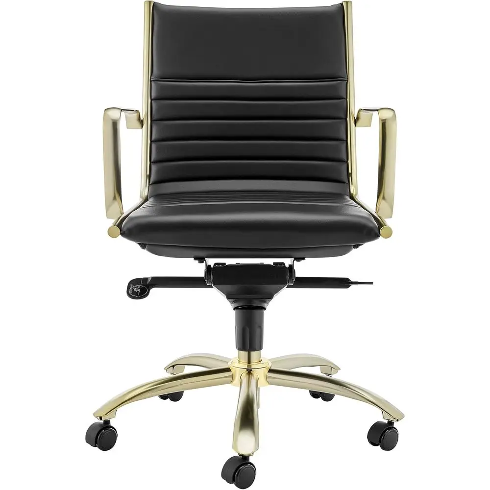 

Роскошное кожаное офисное кресло с подвеской в виде банджи-ленмы, 360° ° Поворот, регулируемая высота, подходит для дома и бизнеса, черный