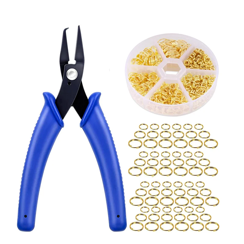 

NEW-690Pcs Metal Gold Double Rings Circles Craft Jump-Loops Opener For Jewelry Necklaces And Bracelets