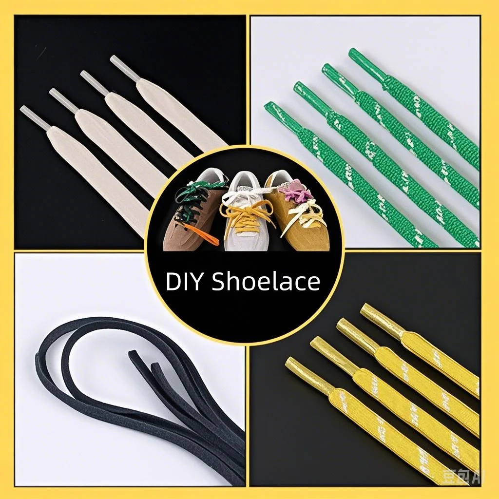 4 pieces /set Vintage DIY Colorful Shoelaces Low-top Canvas Sneaker Sport Casual Leather Shoestrings Laces Dropship image 5