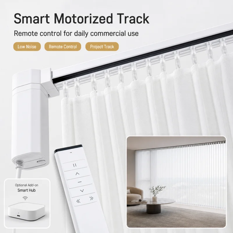 Factory Custom Large Sheer Curtain 180 Light Control Alexa Google Wifi App Electric Vertical Dream Blinds For Sliding Patio Door