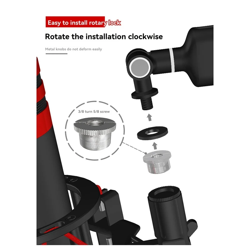 Soporte voladizo para micrófono, soporte para micrófono, soportes de brazo de tijera ajustables para Hyperx Quadcast