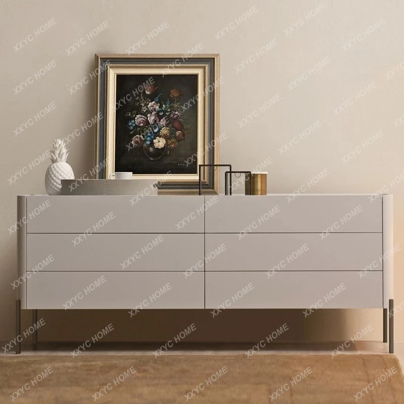 Wholesale  light luxury paint solid wood three-bucket cabinet living room entrance bedroom drawer cabinet bucket cabinet