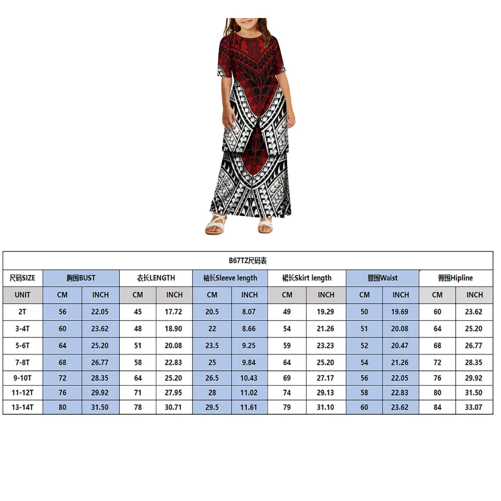 Personalizado verão feminino em torno do pescoço puletasi vestido conjunto de alta qualidade família festa de praia polinésia samoan camisa de botão masculino