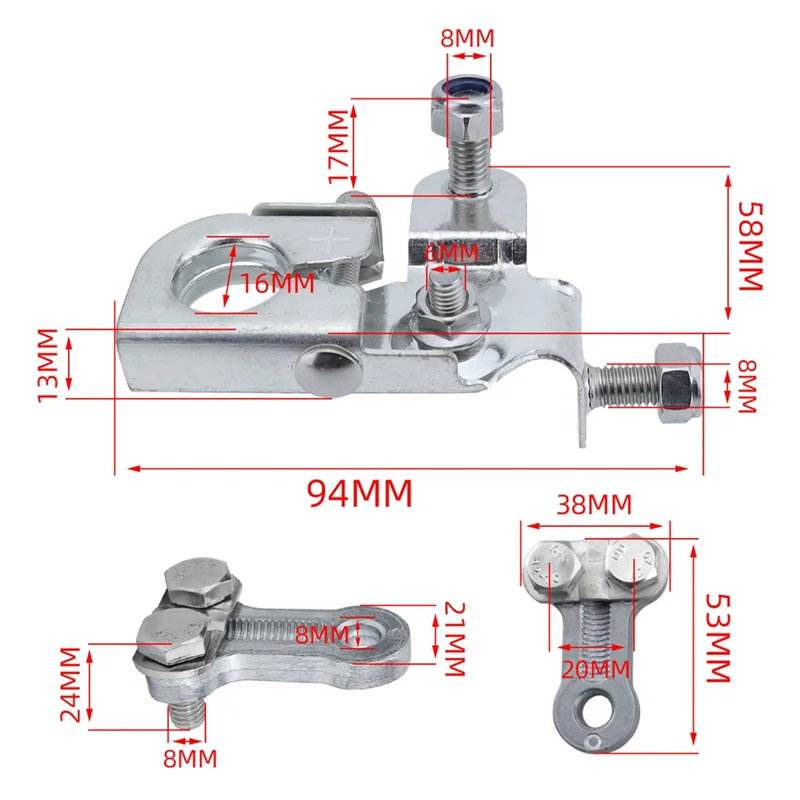 Fusível de bateria e braçadeiras terminais de bateria positiva e negativa substituem AL3Z-14526-AA (125A/250A) para Ford F150 2011-2014-Boom