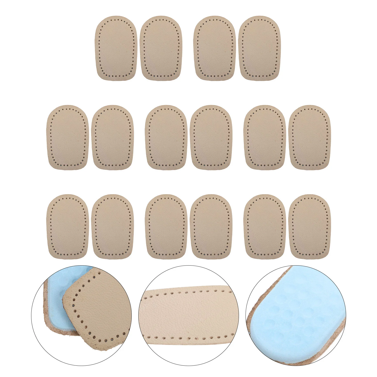 

8 Pairs Heel Pad Rear Half Shock-absorbing Pads Foot Insole Protective Mats Shoe Insoles High-heeled Shoes Arch of