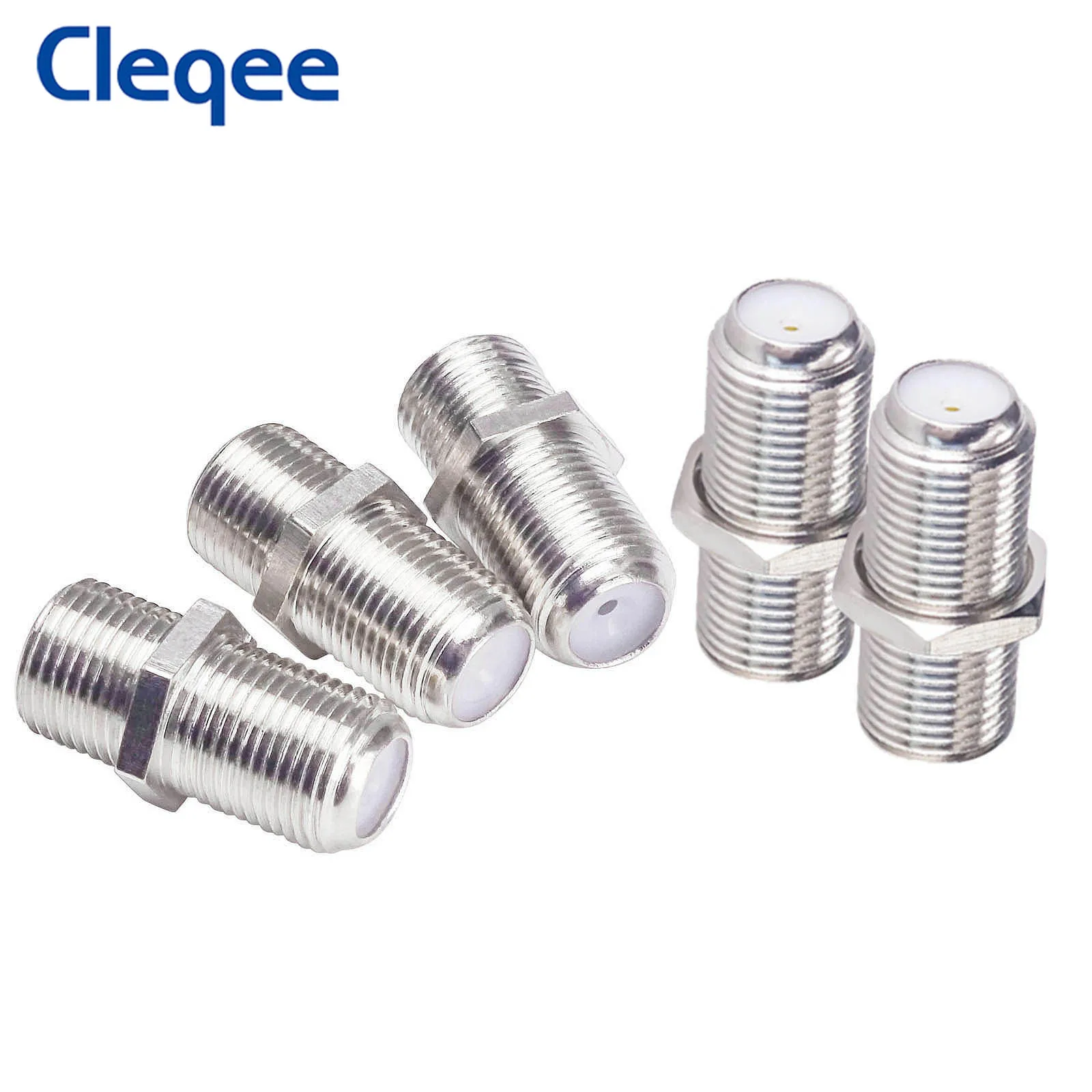 Cleqee 1PC Fอะแดปเตอร์ชายหญิงRF Coax ConnectorเสาอากาศทีวีCoaxial Connector Fทีวี