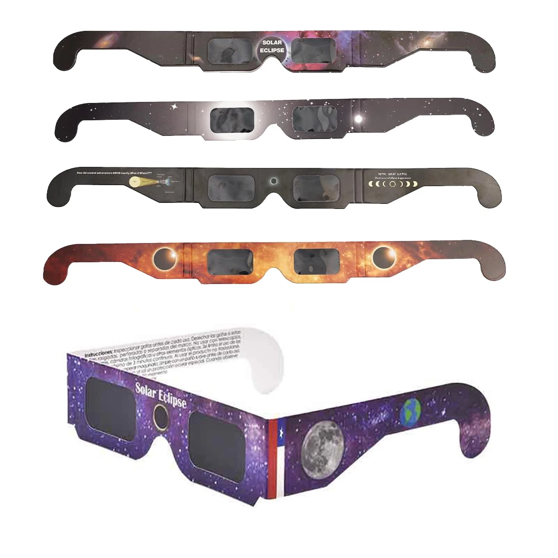 Pack Of 10 Solar Eclipse Glasses -Total Solar Eclipse Viewing Sunglasses With Superior Optics,Sun Safe Shades For Adults Or Kids image 3