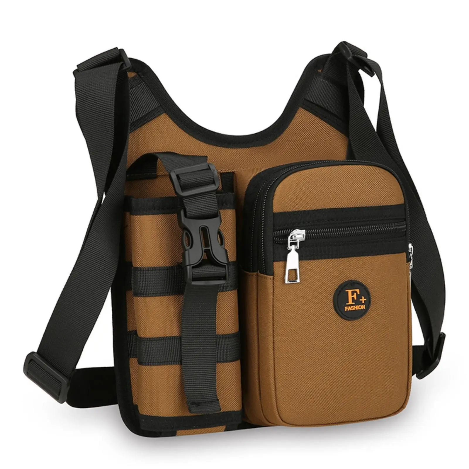 Crossbody Shoulder Bag Hands Crossbody Bag with Front Pocket Multifunctional for Journeyers, Commuters, Frequent Necessities,
