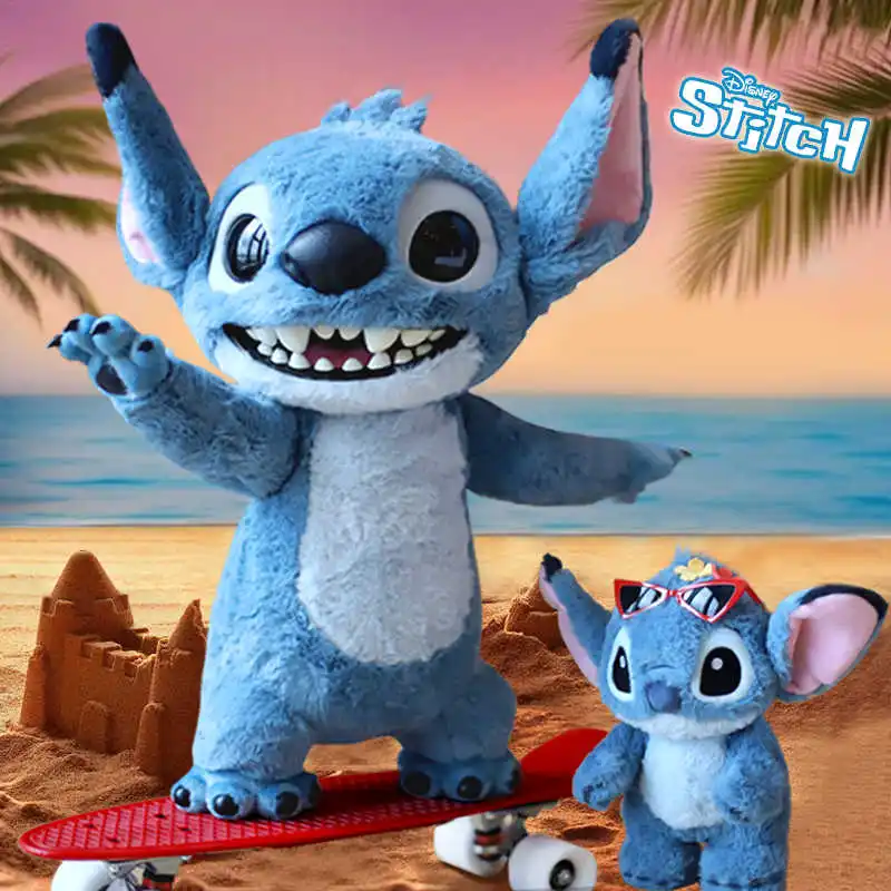 

Disney Stitch Plush Figure Doll Kawaii Anime Peripheral Backpack Soft Pendant Doll Stuffed Plushine Keychain Toy Children Gift
