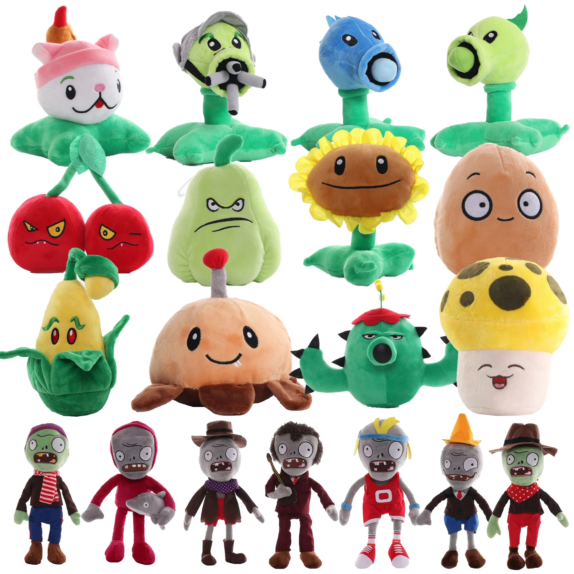 Plants vs Zombies Plüsch-Spielzeug, Spielfigur, Sammlerpuppe, Tischdekoration, Sammlerstück, Modell, Deko, Geschenk für Feiertage und Geburtstage