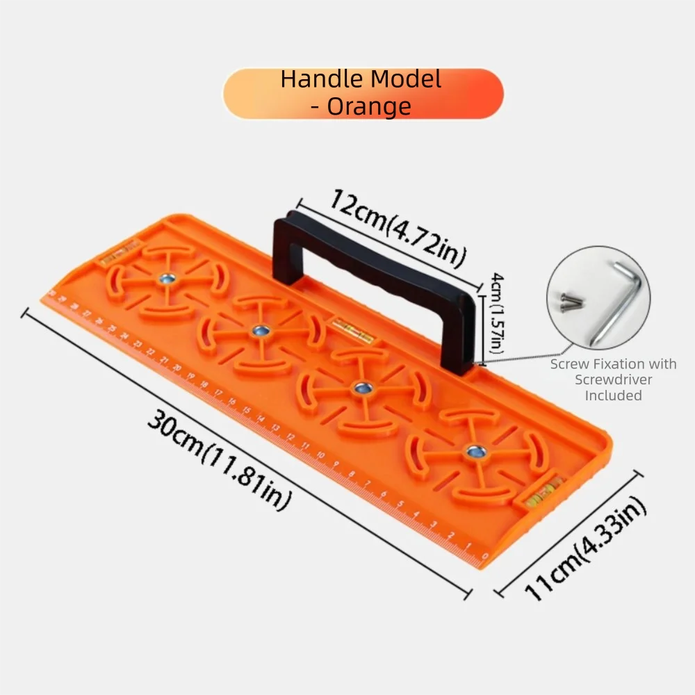 

With Spirit Level Drilling Template For Sockets For Flush-Mounted Boxes Mounting Outlet Drilling Template With 30 Cm Ruler