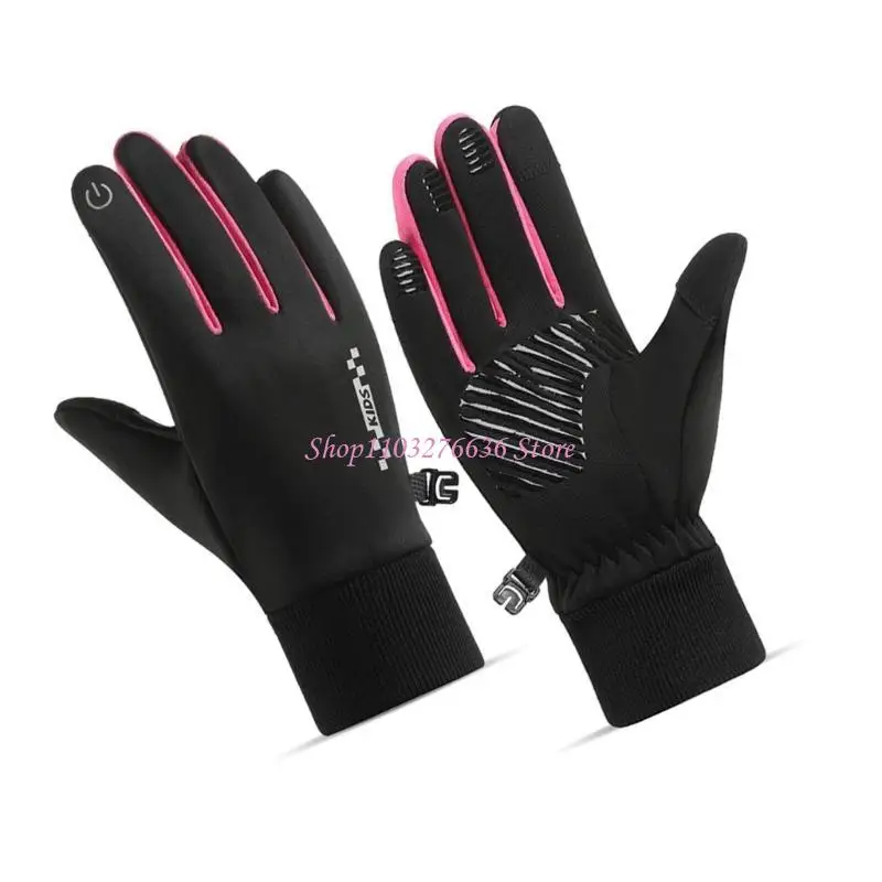 R6FD 1 Pair Children's Winter Gloves Full Finger Mittens with Soft Fleece Lining Outdoor Sport Bike Cycling Skiing Mitts