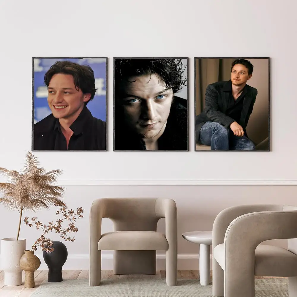actor James McAvoy Poster Poster HD Self-Adhesive Art Print Waterproof Wall Decor for Bedroom Living Room Decor Gift