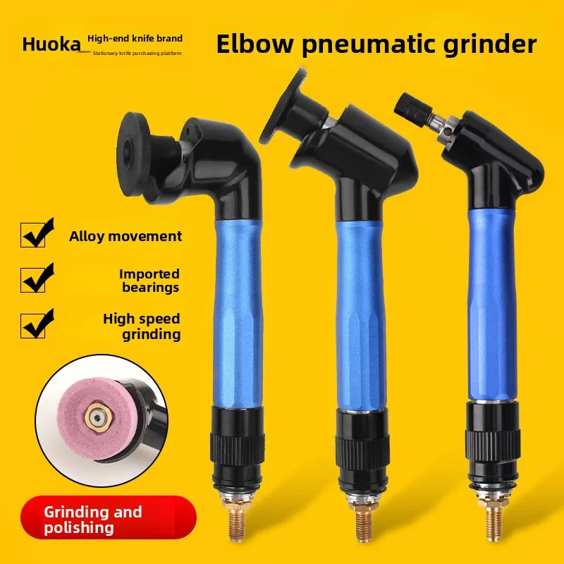 

Hoka Industrial-Grade Pneumatic Grinder Elbow Grinding Pen Air Grinding Pen Polishing Tool 45 Degrees 90 Degrees