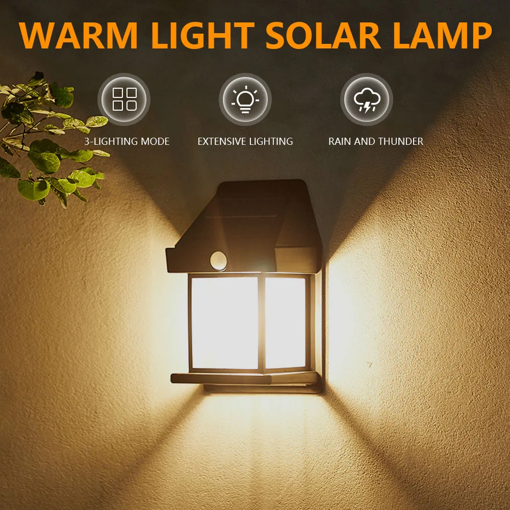 

Warm Light Solar Lamp Outdoor Lights Waterproof E27 LED Lamp Motion Sensor Lights Street Path Garage Lighting Garden Sunlight