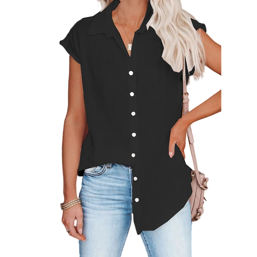 Cotton Texture Finish Women Sleeveless Tops 95% Cotton 5% Spandex Lightweight Breathable Shirts for Everyday Wear