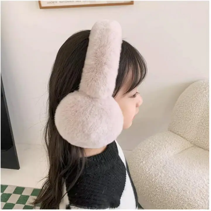 Winter Women Real Rex Rabbit Fur Earmuff Warm Female Girl Soft Ear Warmer OUtdoor Cold Protection Earflap