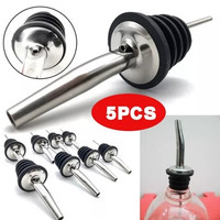 1/5pcs Stainless Steel Wine Pour Wine Bar Cocktail Shaker Fancy Shaker Mouth Wine Bottle Stopper Drain Bottle Stopper