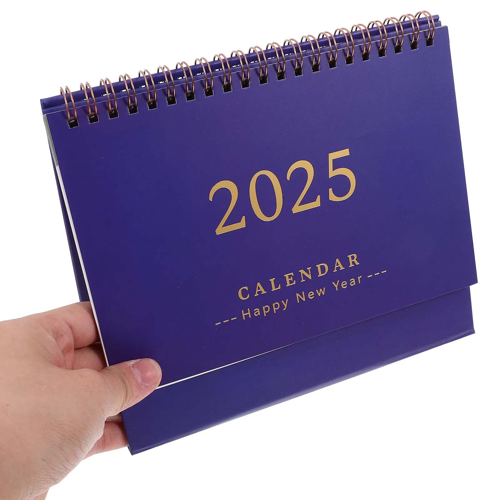 

English Desktop Calendar Paper Material Lightweight Compact Design Office Desk Calendar 2024-2025 Portable Standing Desk Use