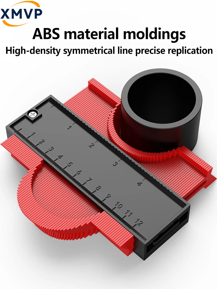 Forming tool multi-functional contour gauge arc ruler irregular conforming woodworking angle measuring device