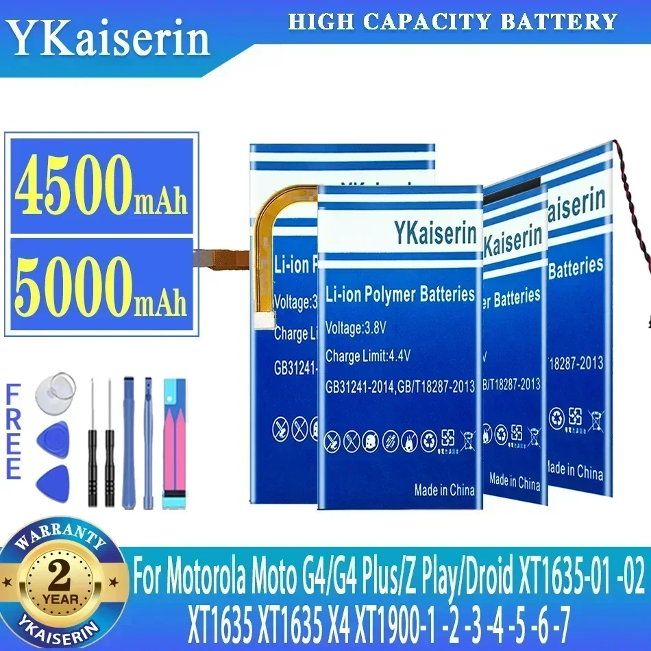 

Аккумулятор YKaiserin для Motorola Moto G4 Plus Z Play Droid XT1635-01 -02 X4 XT1900-1 -2 -3 -4 -5 -6 -7