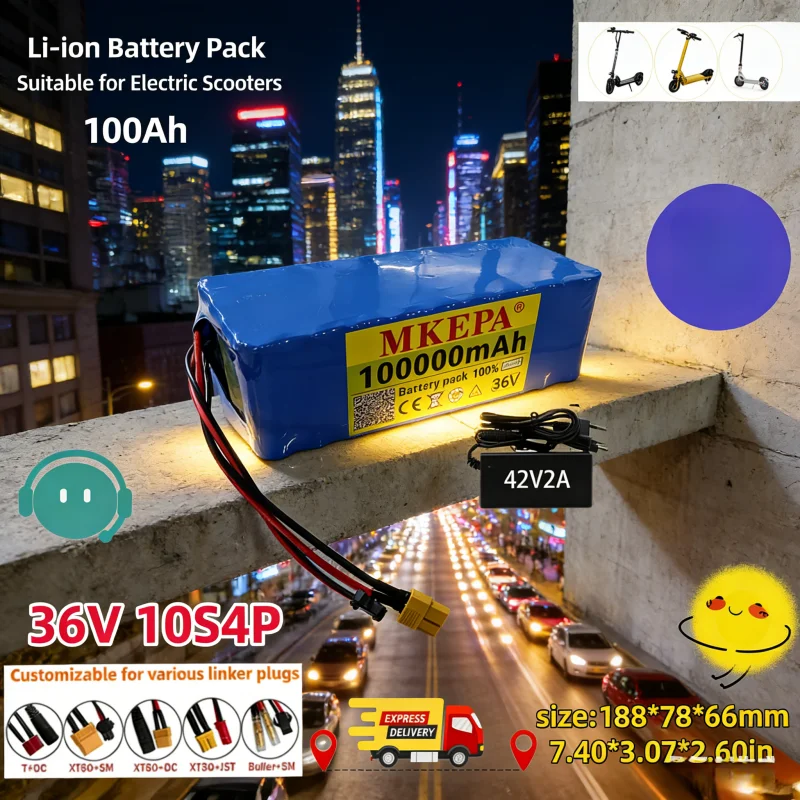 

Качественная литий-ионная батарея 36В 10S4P 100Ач: для электросамокатов, обеспечивает надежную мощность.