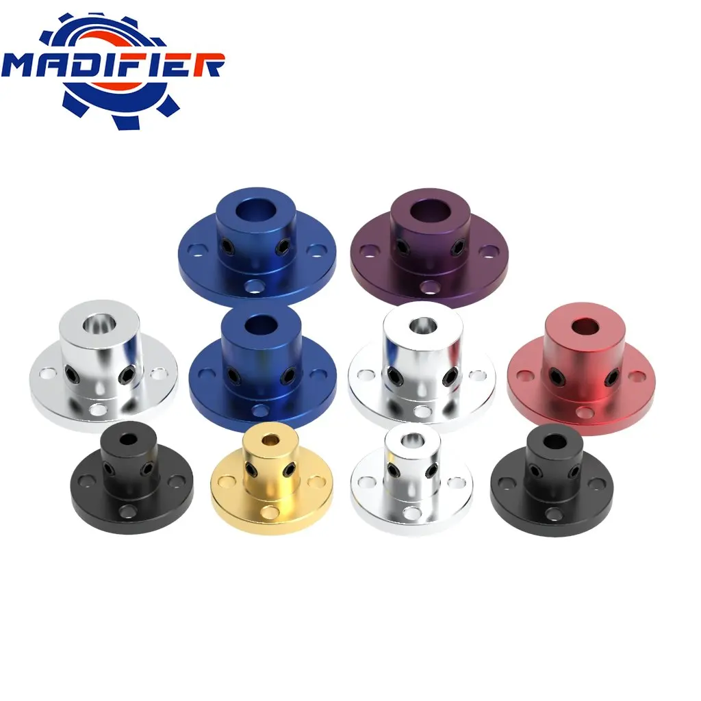 3mm 4mm 5mm 6mm 8mm Aluminum Alloy Flange Coupling Red Blue Silver Black Purple Axle Seat Shaft Support 3d Printer Accessories