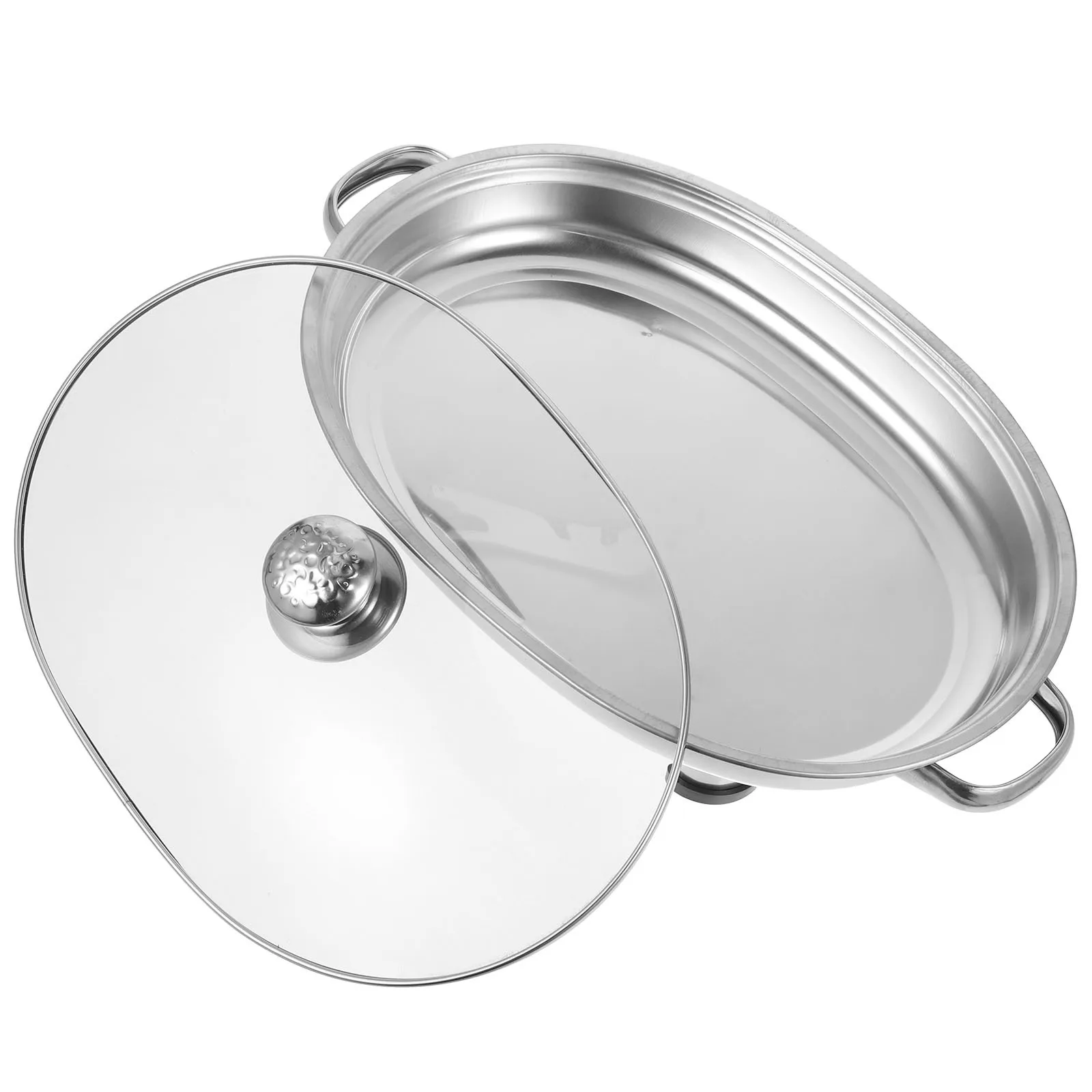 

Oval Stainless Steel Buffet Tray Grilled Fish Pan Food Holder Kitchen Buffet Server Stainless Steel Serving Tray