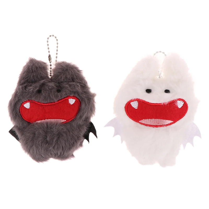 Muñeco de peluche de murciélago de Halloween, llavero de Animal de peluche de dibujos animados, juguetes de peluche de diablo encantador, mochila colgante, regalos para pareja