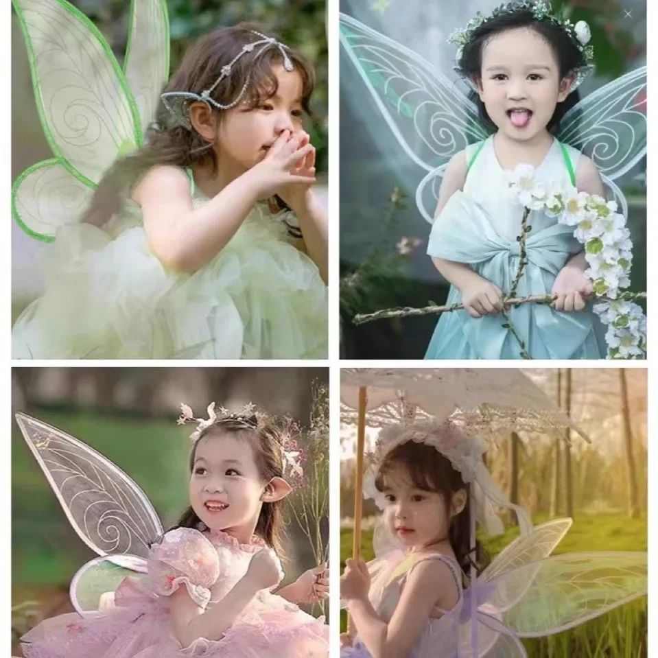 ชุดนางฟ้าสำหรับผู้หญิง ชุดแฟนซีสำหรับงานปาร์ตี้ฮาโลวีน ปีกนางฟ้าสีขาวสำหรับผู้ใหญ่ ปีกผีเสื้อสำหรับเด็กผู้หญิง ปีกนางฟ้า