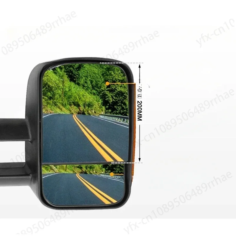 Black Pair Extendable Towing Mirrors for hilux 2015-on