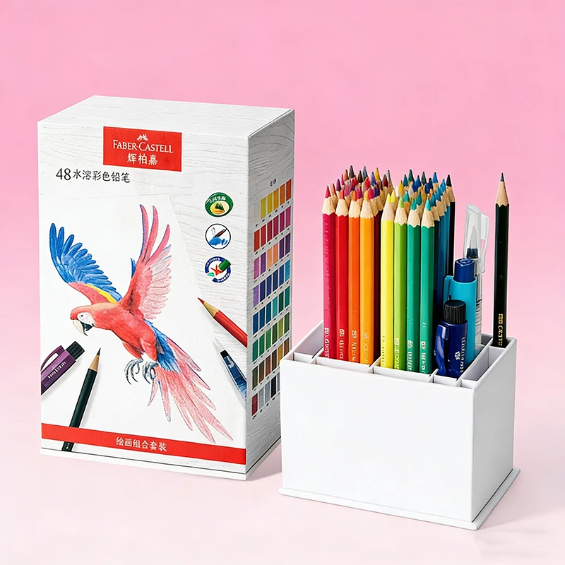 faber-castell-watercolor-colored-pencils-72-colors-gift-set-–-professional-art-pencil-box-for-drawing-sketching-coloring