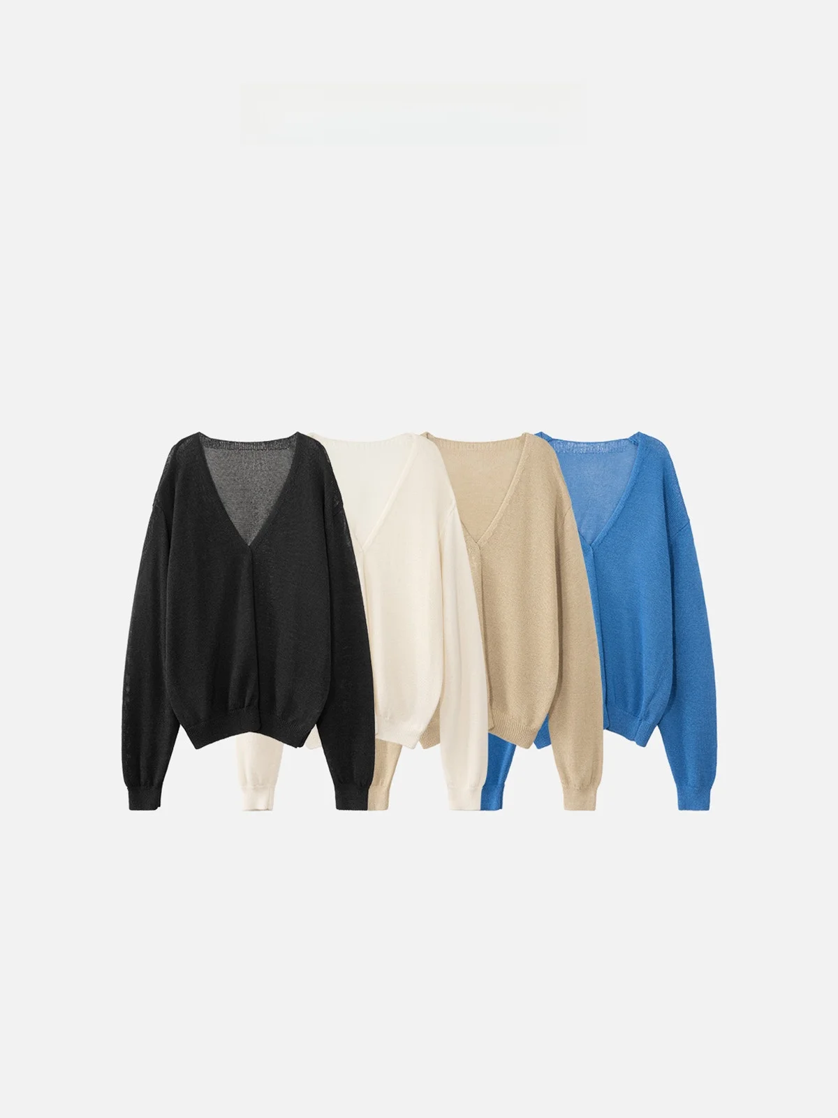 

Mint Color Breathable Women's Knitted Open Cardigan Versatile Casual Style Long Sleeve V-Neck Soft Lenzing Fabric Spring Summer