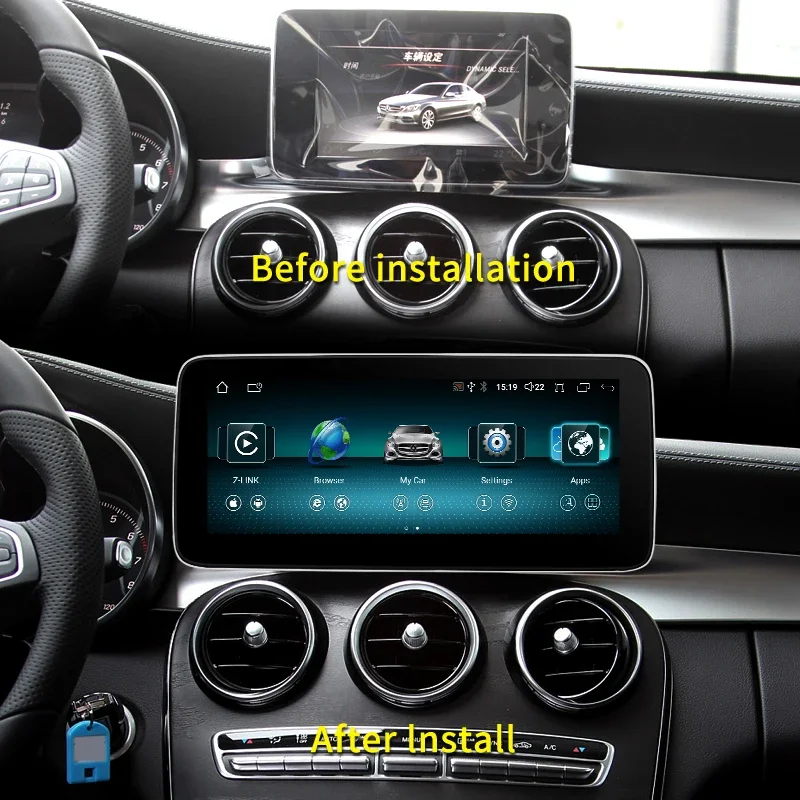 Factory Price Android AUTO Carplay For Mercedes Benz C Class W205 S205 Intelligent Vehicle System Automotive Multimedia Screen