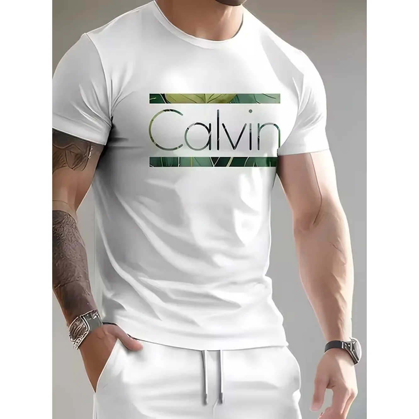Mens T Shirt White Pure Cotton Round Neck Top With Cartoon Slogan Print Comfortable Regular Style Fashionable Breathable Sports And Leisure Street Style Party And Event Travel Date Beach Vacation Daily Wear Machine Washable Suitable For Durable Material