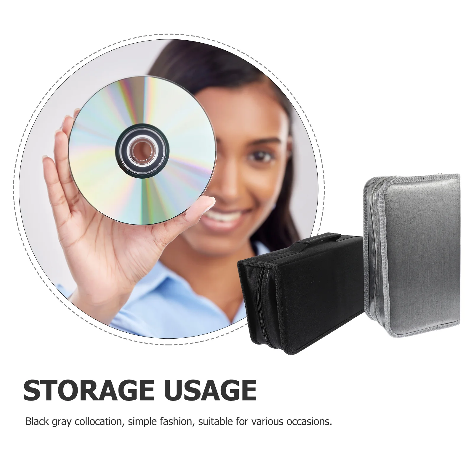 

2Pcs Cd Pouch High Quality Dvd Case with Smooth Zipper Design Compact and Reusable Perfect for Organizing and Protecting Your