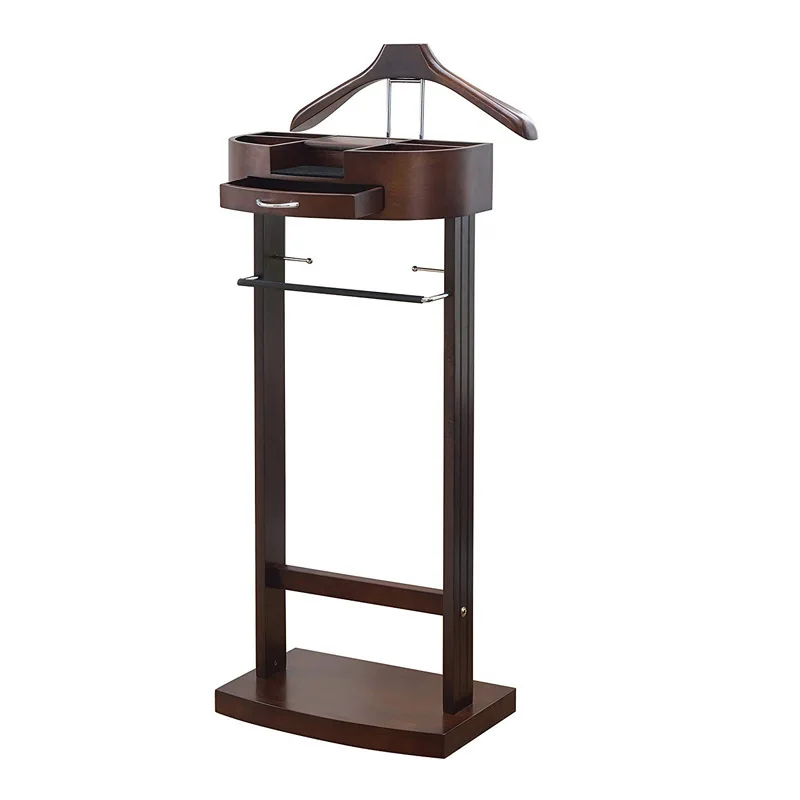 

American solid wood coat rack Office floor hanger Multifunctional hotel suit rack Home bedroom clothes rack