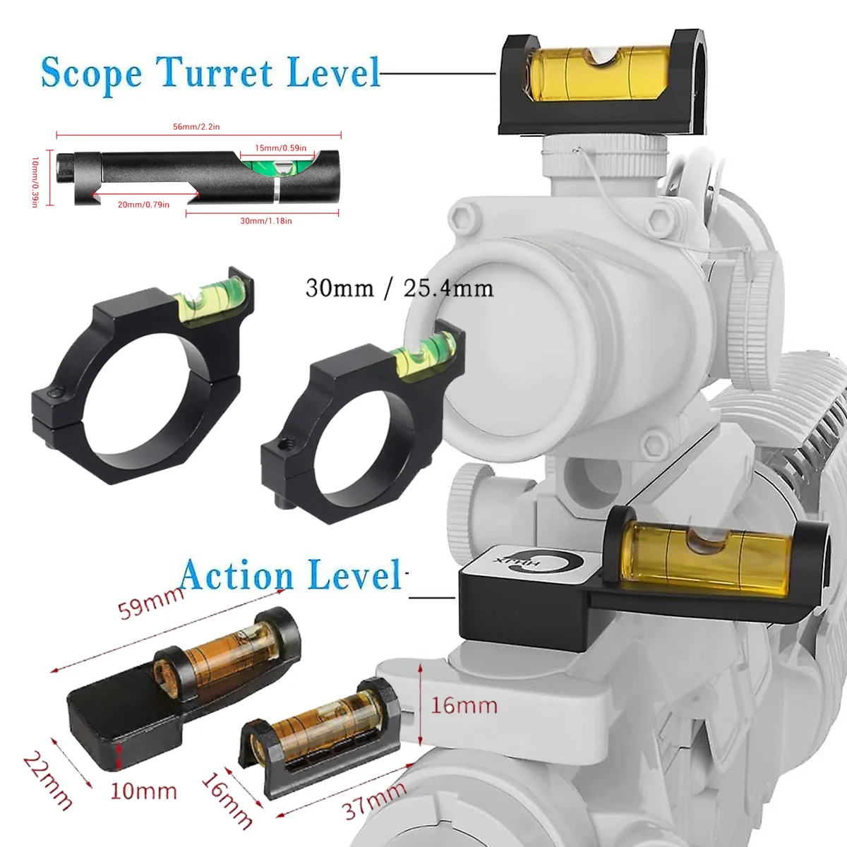 

Tactical Bubble Level Kits Tools Magnetic Scope Gunsmith Mounting Maintenance Leveling Bubble for Hunting Riflescope Accessories