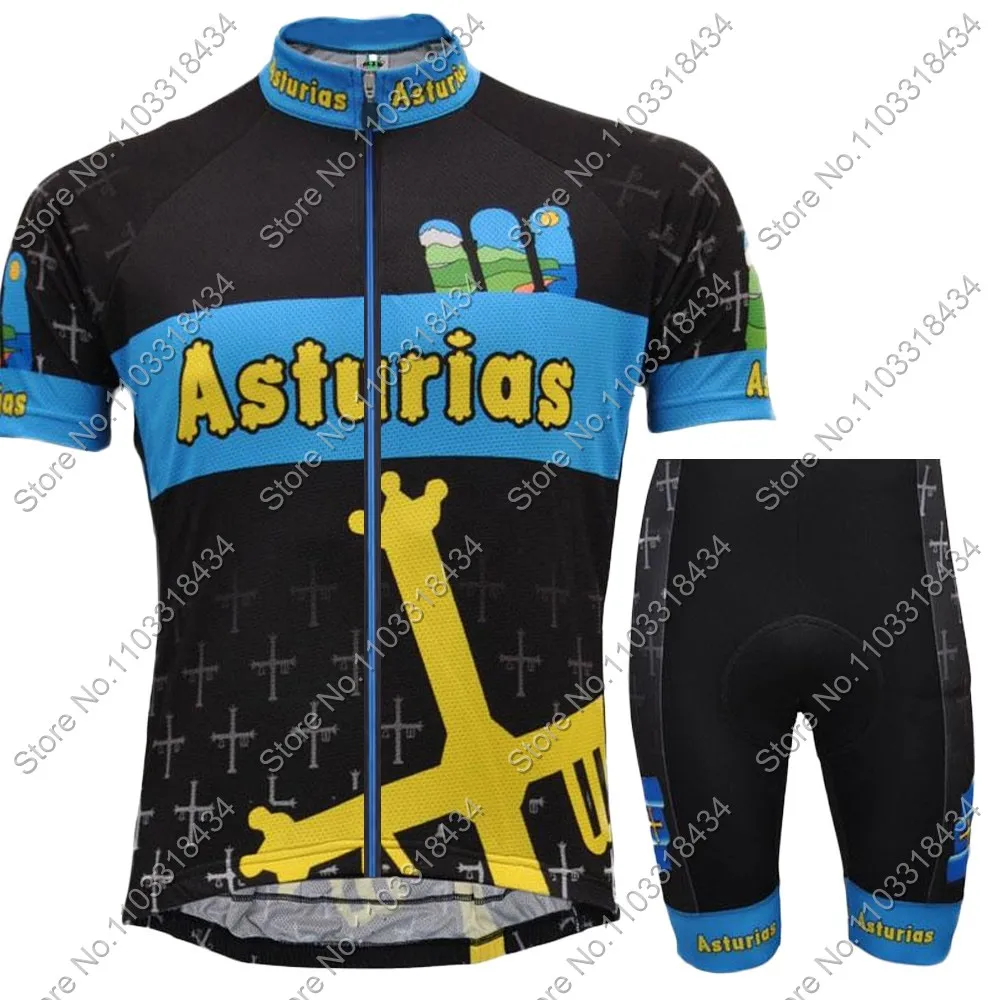 Suit 2026 Asturias Cycling Jersey Set Summer Clothing Mens Road Bike Shirts Suit Bicycle Bib Shorts MTB Wear Maillot Culotte