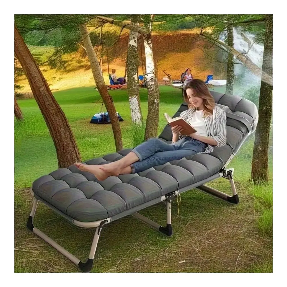 

Folding Camping Bed, Folding Single Sofa Bed Adjustable Sofa Bed, Suitable For Camping And Travel, Comes With Soft Cushions And