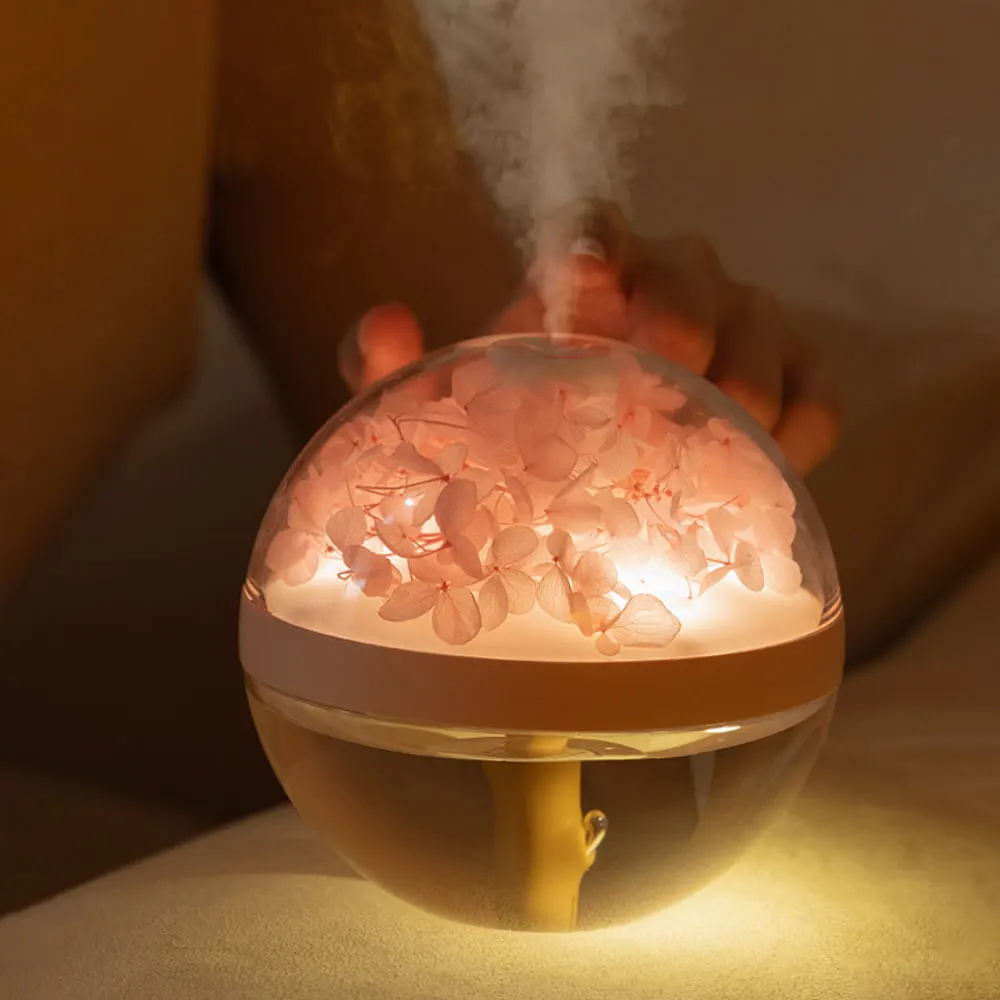 Eternal Flower Humidifier Atmosphere Light Dual-USB Battery Charger Mini Home Creative Festival Gift Artificial Flower Diffuser image 6