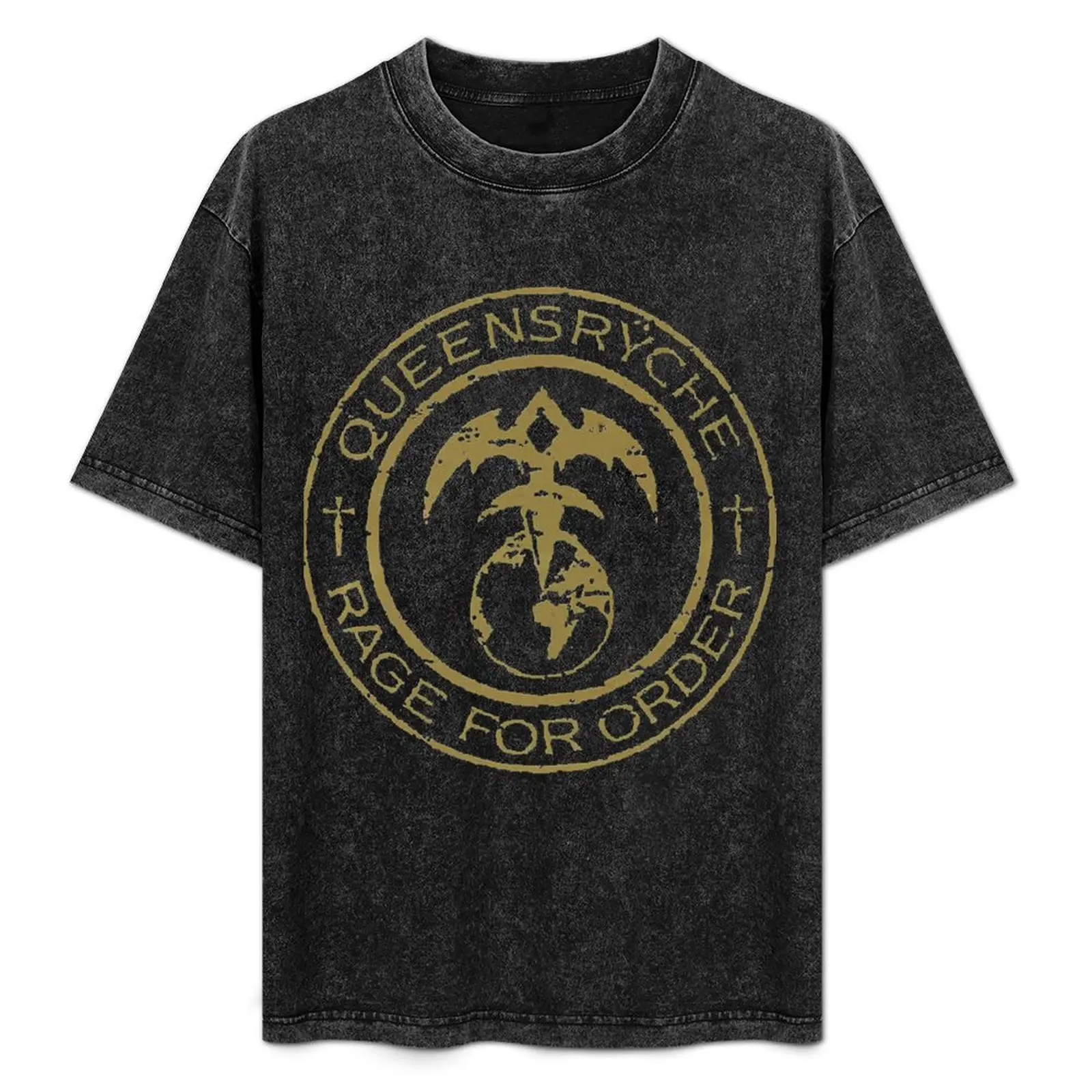

Retro Queensryche Vor Prezenta Integral Rage For Order T-Shirt Daily Wear Plain Short Sleeve Shirt