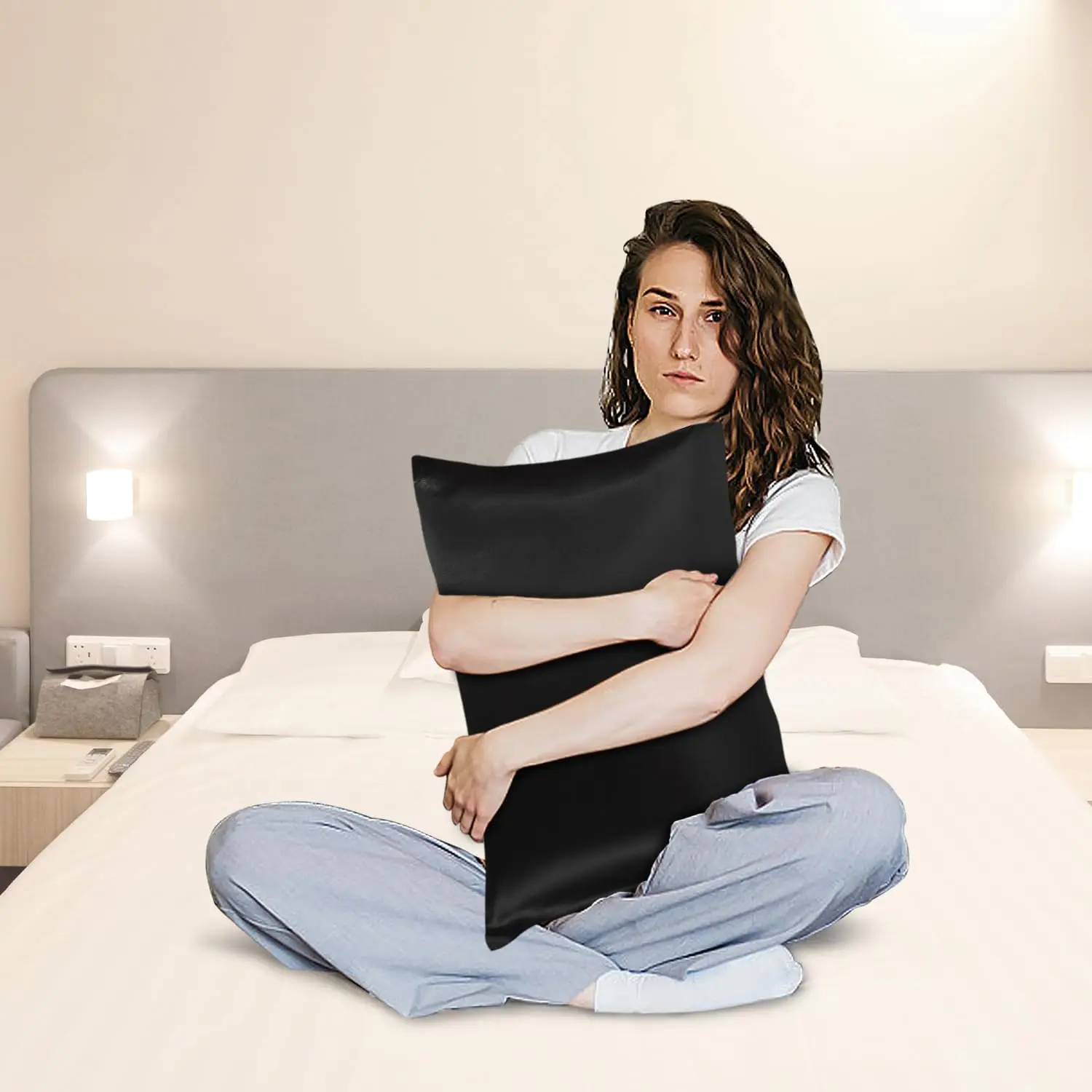 2 stücke Satin Seide Kissen bezug für Haar und Haut, Korallen Kissen bezüge Standard größe Satz von super weichen Kissen bezug – Detail 3