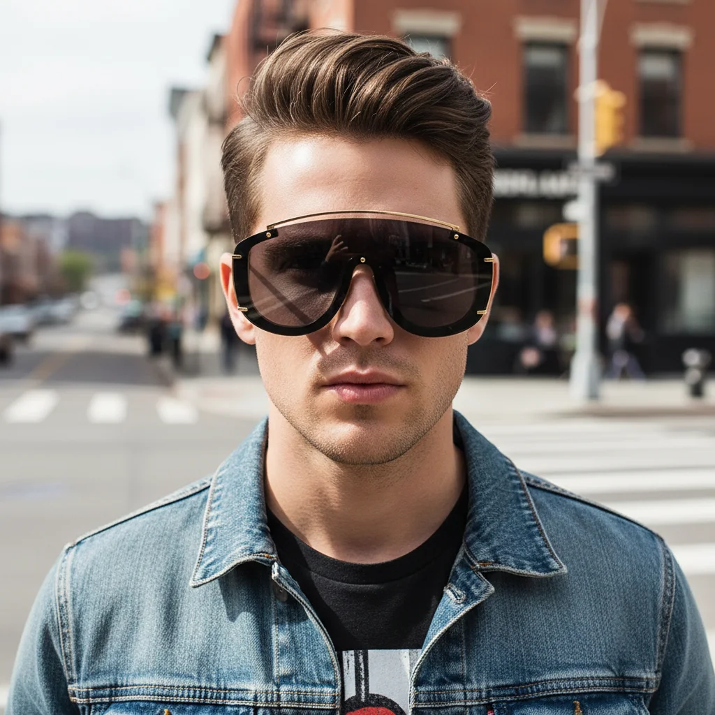 Modische Retro-Sonnenbrille - UV-Schutz - Vielseitige Sonnenschutzbrille für den Alltag - Für Autofahrer Sonnenbrille3092